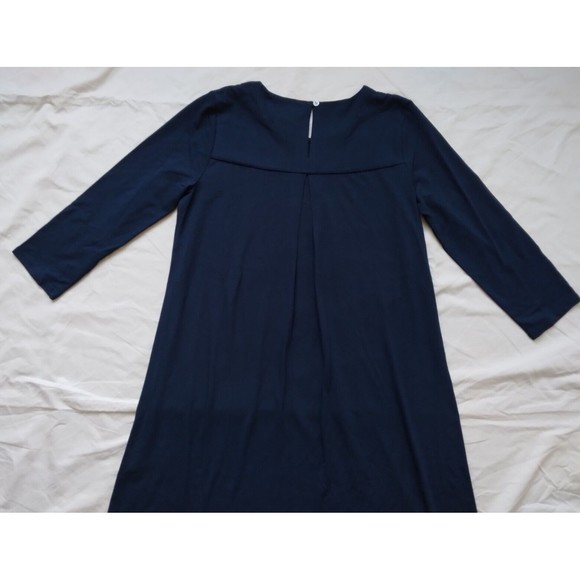 J Jill Wearever 3/4 Sleeve A Line Dress Blue Travel Career Womens Size XS - Picture 7 of 8
